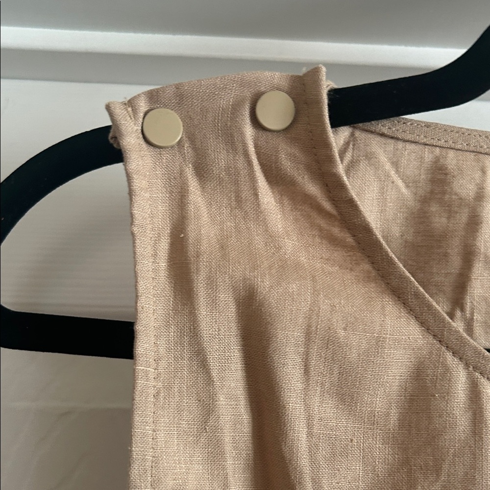 NWT Camellia Sleeveless Wide-Leg Jumpsuit in Beige - Picture 7 of 13